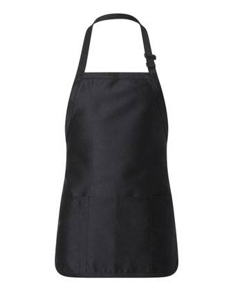 Q-Tees Full-Length Apron with Pouch Pocket Q4250