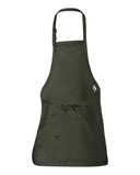 Full-Length Apron with Pouch Pocket