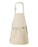 Full-Length Apron with Pouch Pocket
