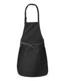 Q-Tees Full-Length Apron with Pockets Q4350