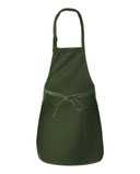 Q-Tees Full-Length Apron with Pockets Q4350