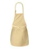 Q-Tees Full-Length Apron with Pockets Q4350