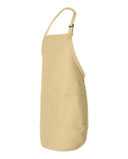 Q-Tees Full-Length Apron with Pockets Q4350