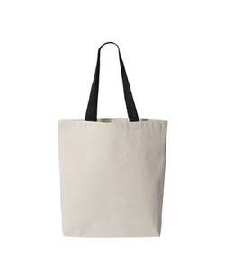 Q-Tees 11L Canvas Tote with Contrast-Color Handles Q4400 Q-Tees 11L Canvas Tote with Contrast-Color Handles Q4400