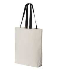 11L Canvas Tote with Contrast-Color Handles