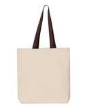 11L Canvas Tote with Contrast-Color Handles