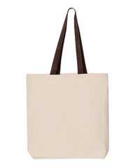 11L Canvas Tote with Contrast-Color Handles