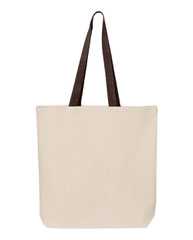 11L Canvas Tote with Contrast-Color Handles
