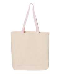 11L Canvas Tote with Contrast-Color Handles