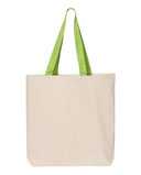 11L Canvas Tote with Contrast-Color Handles