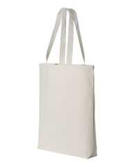 11L Canvas Tote with Contrast-Color Handles