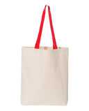 11L Canvas Tote with Contrast-Color Handles