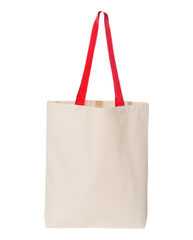 11L Canvas Tote with Contrast-Color Handles
