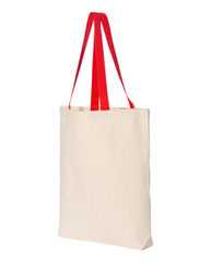 11L Canvas Tote with Contrast-Color Handles