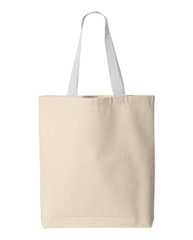 11L Canvas Tote with Contrast-Color Handles