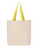 11L Canvas Tote with Contrast-Color Handles