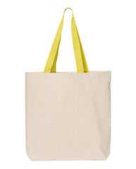 11L Canvas Tote with Contrast-Color Handles