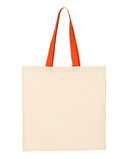 Economical Tote with Contrast-Color Handles