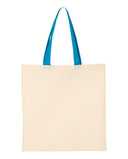 Economical Tote with Contrast-Color Handles