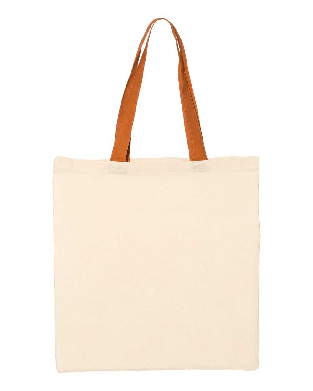 Q-Tees Economical Tote with Contrast-Color Handles QTB6000