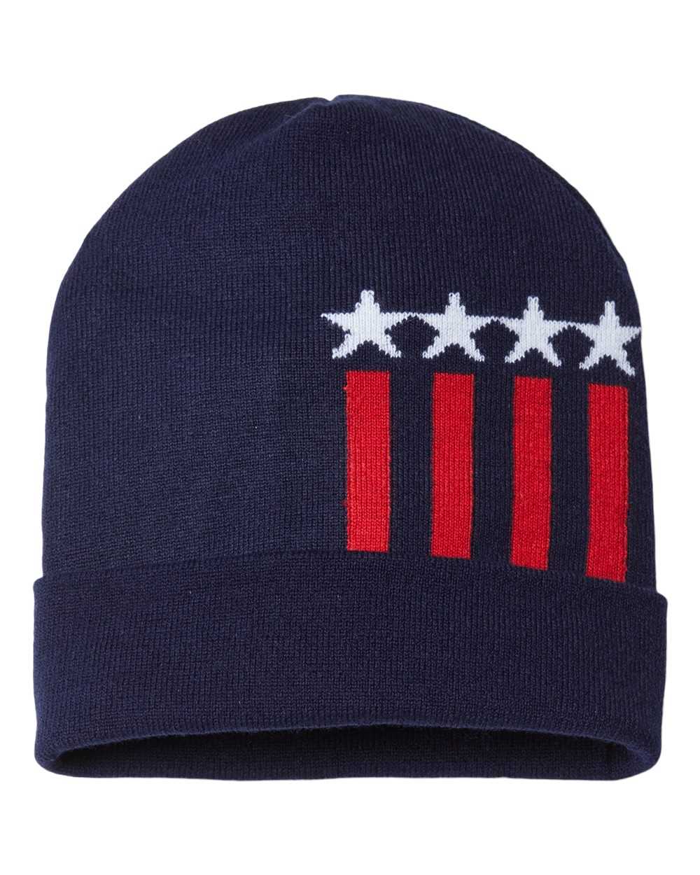 CAP AMERICA USA-Made Patriotic Cuffed Beanie RK12