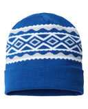 CAP AMERICA USA- Made Diamond Cuffed Beanie RKD12