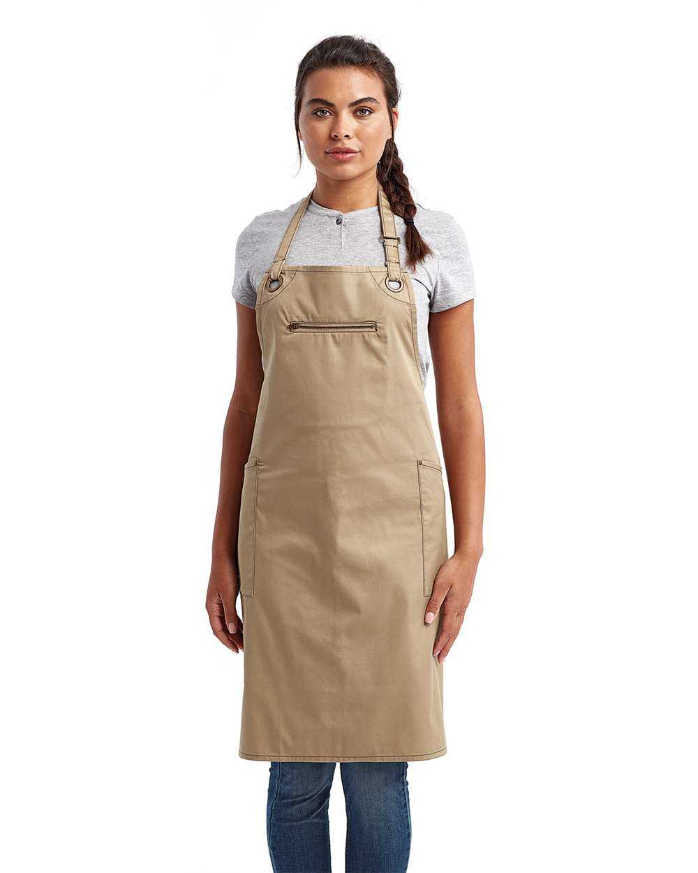 Barley Stitch Recycled Bib Apron with Pockets