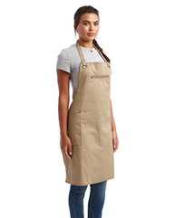 Barley Stitch Recycled Bib Apron with Pockets