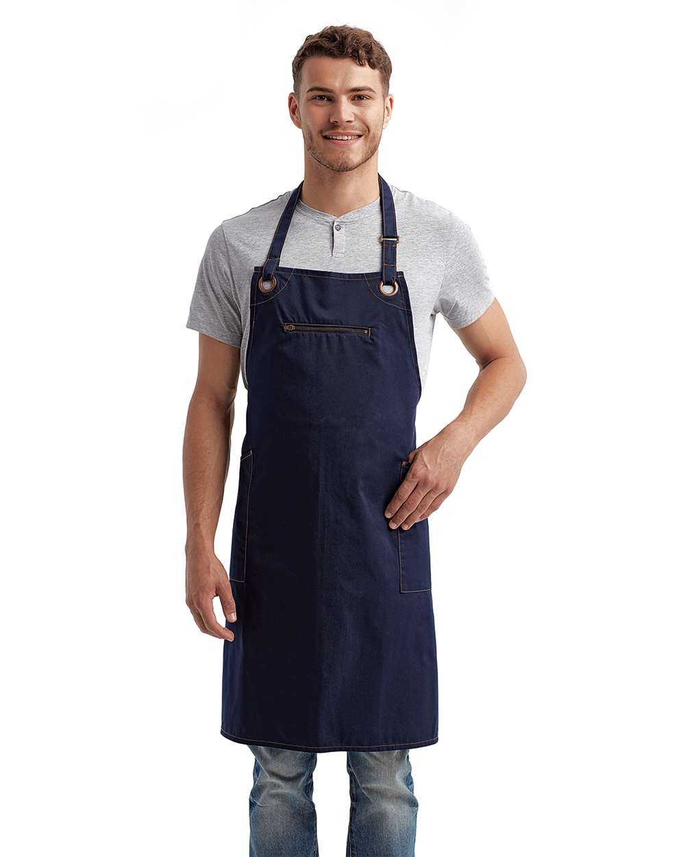 Barley Stitch Recycled Bib Apron with Pockets