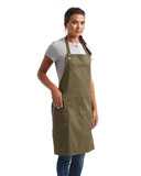 Artisan Collection by Reprime Barley Stitch Recycled Bib Apron with Pockets RP121