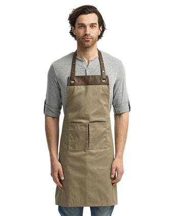 Artisan Collection by Reprime Espresso Bib Apron with Pockets RP123