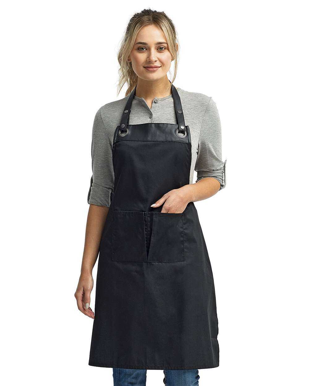 Artisan Collection by Reprime Espresso Bib Apron with Pockets RP123