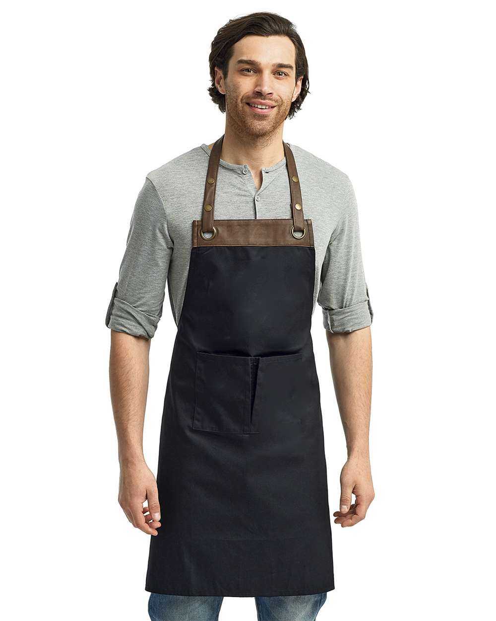 Artisan Collection by Reprime Espresso Bib Apron with Pockets RP123