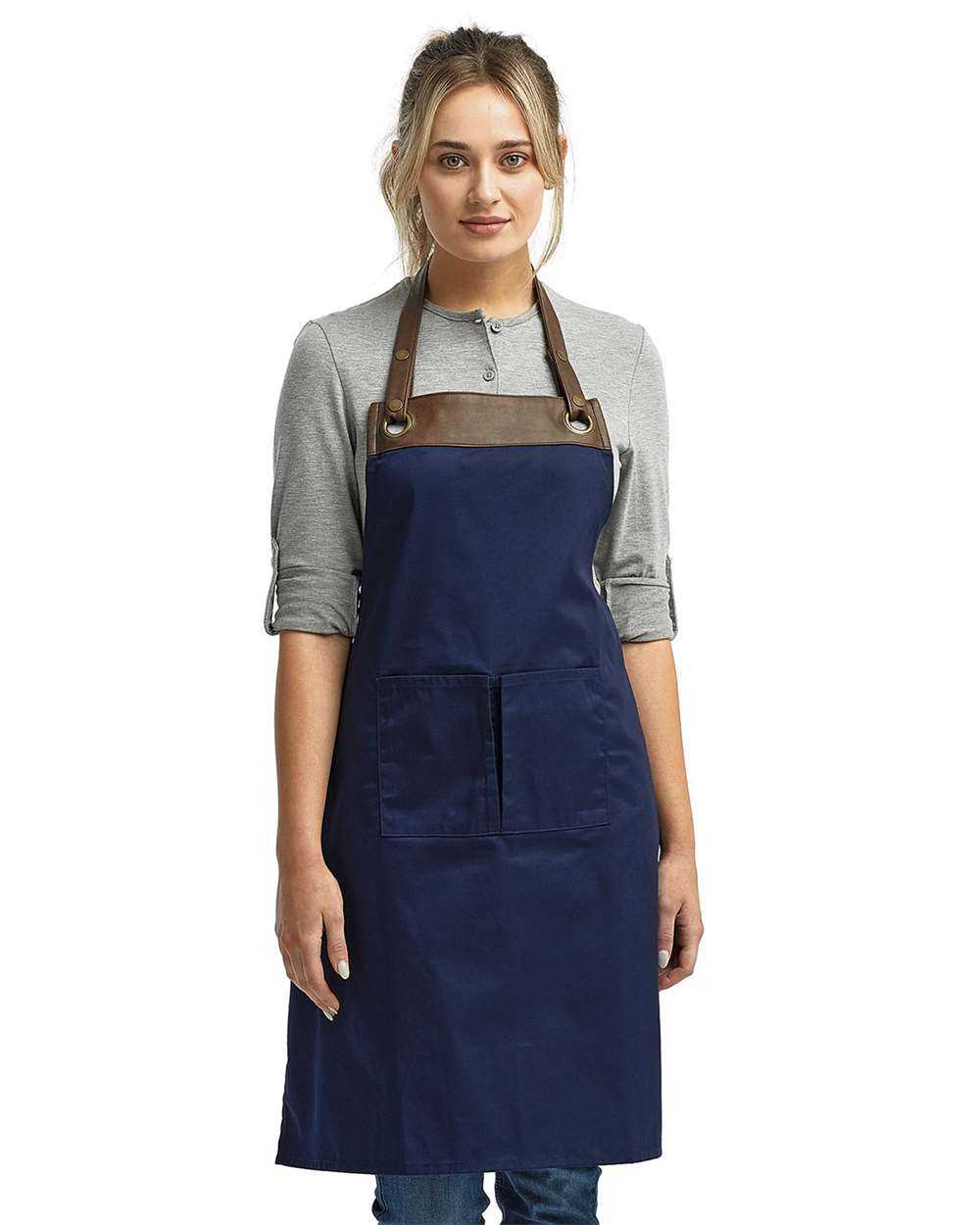 Artisan Collection by Reprime Espresso Bib Apron with Pockets RP123