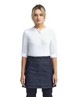 Artisan Collection by Reprime Four-Pocket Jeans Stitch Denim Waist Apron RP125 Artisan Collection by Reprime Four-Pocket Jeans Stitch Denim Waist Apron RP125
