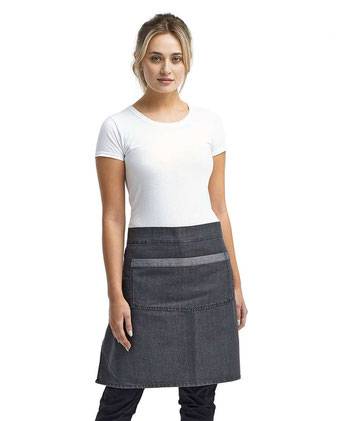 Artisan Collection by Reprime Domain Contrast Denim Waist Apron with Pocket RP128