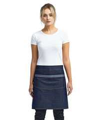 Domain Contrast Denim Waist Apron with Pocket