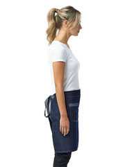Domain Contrast Denim Waist Apron with Pocket