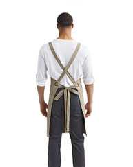 Cross Back Barista Apron with Pocket