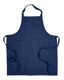 Artisan Collection by Reprime Cotton Chino Bib Apron with Pocket RP132