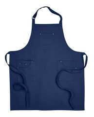 Cotton Chino Bib Apron with Pocket
