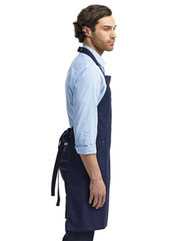Cotton Chino Bib Apron with Pocket