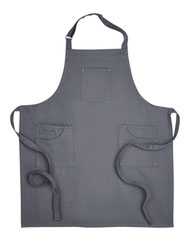 Cotton Chino Bib Apron with Pocket
