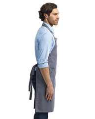 Cotton Chino Bib Apron with Pocket