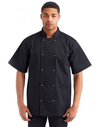 Artisan Collection by Reprime Ten Studded Front Chef Short Sleeve Coat RP664