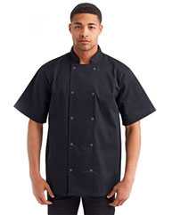 Ten Studded Front Chef Short Sleeve Coat