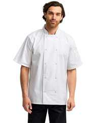 Ten Studded Front Chef Short Sleeve Coat