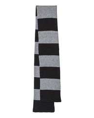 Rugby-Striped Knit Scarf