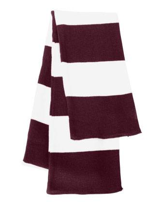 Sportsman Rugby-Striped Knit Scarf SP02