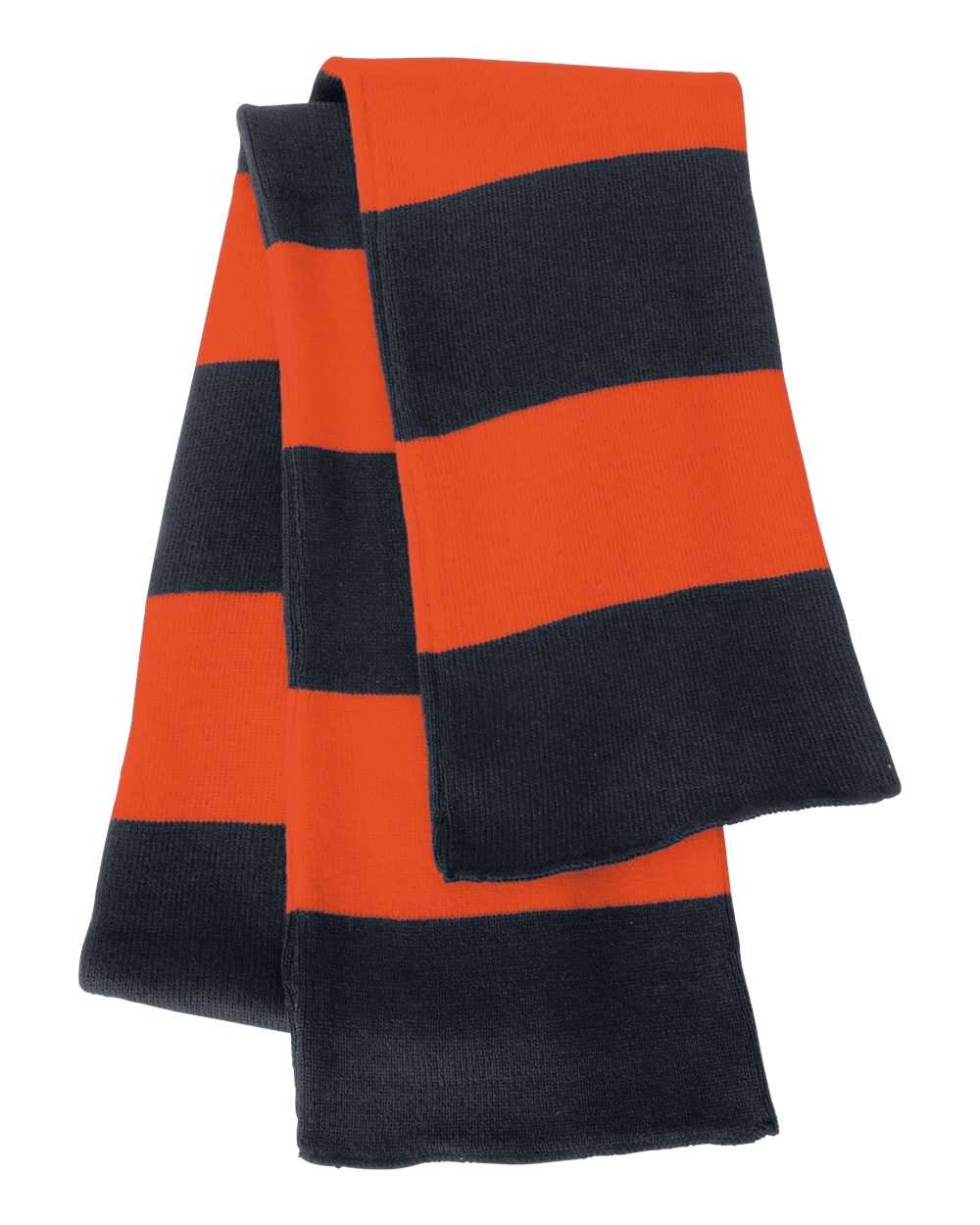Sportsman Rugby-Striped Knit Scarf SP02